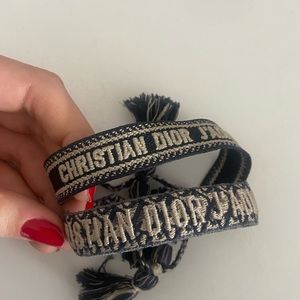 Original Dior bracelet duo in navy blue.